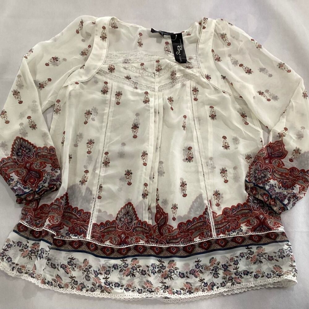 Riley & James NWT  Women's multi  color Blouse size L 8/22